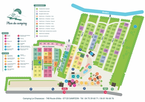Plan Camping Le Chassezac