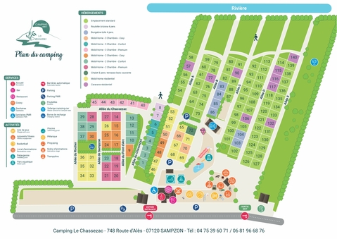 Plan Camping Le Chassezac