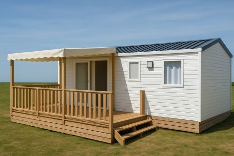 Mobil home *PREMIUM* 2 chambres - 5 personnes camping 3 étoiles sampzon