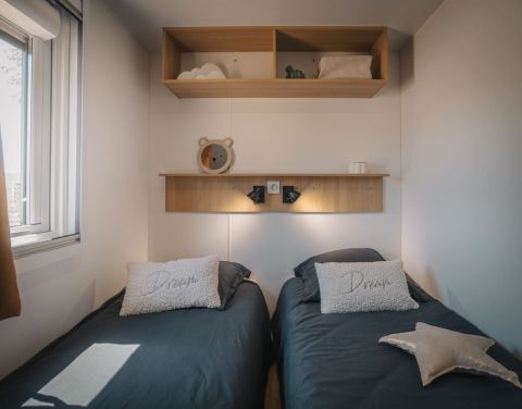 mobil home *PREMIUM* 3 chambres-6 personnes-chambre 2- camping 3 étoiles proche vallon pont d'arc