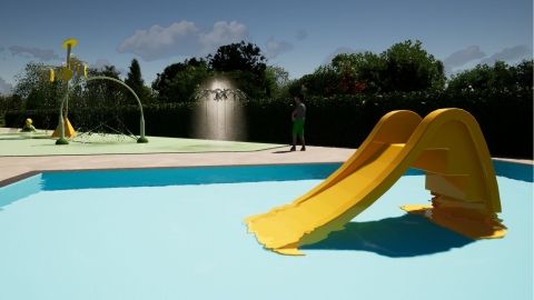Pateaugeoire chauffée camping le chassezac