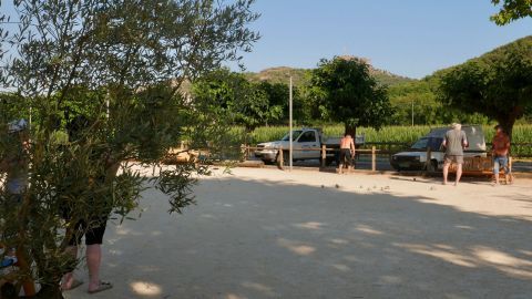 Terrain de pétanque au camping le Chassezac en Ardèche