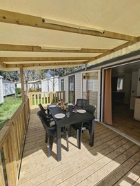 Terrasse MH 2 CONFORT camping le chassezac